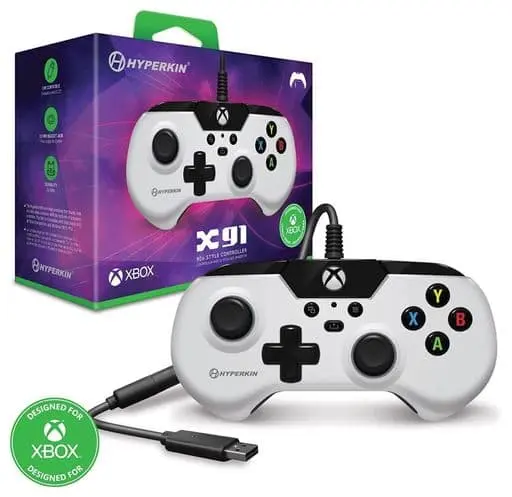 Xbox - Game Controller - Video Game Accessories (X91有線コントローラー ホワイト)