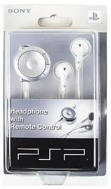 PlayStation Portable - Earphone - Video Game Accessories (リモコン付ヘッドホン ホワイト)