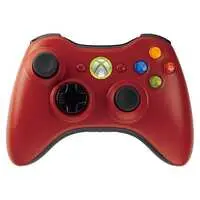 Xbox 360 - Game Controller - Video Game Accessories ([Xbox360] ワイヤレスコントローラ リミテッド エディション レッド プレイ＆チャージ パック)