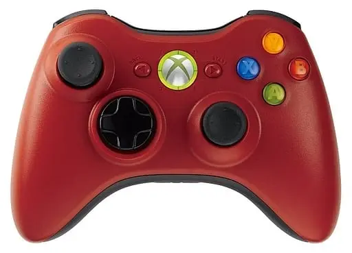 Xbox 360 - Game Controller - Video Game Accessories ([Xbox360] ワイヤレスコントローラ リミテッド エディション レッド プレイ＆チャージ パック)