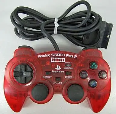 PlayStation 2 - Game Controller - Video Game Accessories (アナログ振動パッド2(クリアレッド))