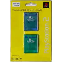 PlayStation 2 - Memory Card - Video Game Accessories (PlayStation2 専用メモリーカード(8MB) アイランド・ブルー ＆ エメラルド)