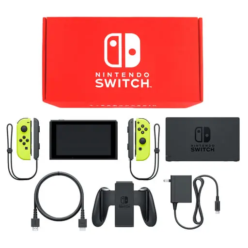 Nintendo Switch - Video Game Console (Nintendo Switch本体 カラーカスタマイズ [2019年8月モデル]/Joy-Con(L/R)ネオンイエロー/Joy-Conストラップ：ブラック)