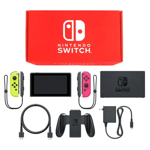 Nintendo Switch - Video Game Console (Nintendo Switch本体 カラーカスタマイズ [2019年8月モデル]/Joy-Con(L)ネオンイエロー(R)ネオンピンク/Joy-Conストラップ：ブラック)