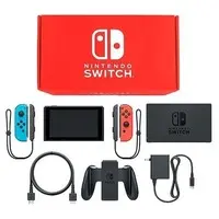Nintendo Switch - Video Game Console (Nintendo Switch本体 カラーカスタマイズ [2019年8月モデル]/Joy-Con(L)ネオンブルー(R)ネオンレッド/Joy-Conストラップ：ブラック)