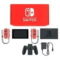 Nintendo Switch - Video Game Console (Nintendo Switch本体 カラーカスタマイズ [2019年8月モデル]/Joy-Con(L/R)ネオンレッド/Joy-Conストラップ：ネオンレッド)