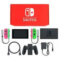 Nintendo Switch - Video Game Console (Nintendo Switch本体 カラーカスタマイズ /Joy-Con(L)ネオンピンク(R)ネオングリーン/Joy-Conストラップ：ネオンピンク/ネオングリーン)
