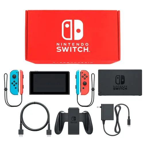 Nintendo Switch - Video Game Console (Nintendo Switch本体 カラーカスタマイズ /Joy-Con(L)ネオンブルー(R)ネオンレッド/Joy-Conストラップ：ネオンブルー・ネオンレッド)