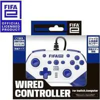 Nintendo Switch - Game Controller - Video Game Accessories (FIFAe ワイヤードコントローラー ホワイト (Switch/PC用))