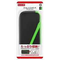 Nintendo Switch - Pouch - Video Game Accessories (スリムソフトポーチ ブラック/グリーン (Switch用))