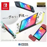 Nintendo Switch - Video Game Accessories (グリップコントローラー FIT ライトグレー×イエロー)