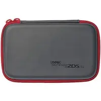 Nintendo 3DS - Pouch - Video Game Accessories (スリムハードポーチ ブラック×レッド(New2DSLL用))
