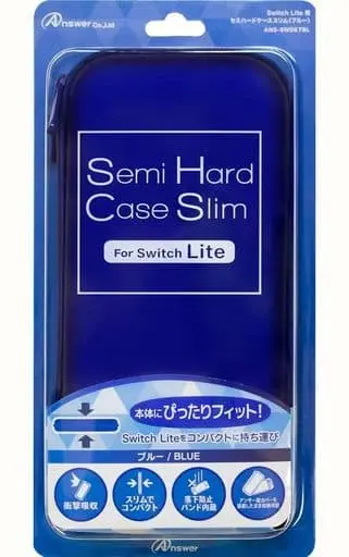 Nintendo Switch - Case - Video Game Accessories (セミハードケース スリム ブルー (Switch Lite用))