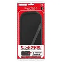 Nintendo Switch - Pouch - Video Game Accessories (スリムソフトポーチ ブラックグレー (Switch Lite用))