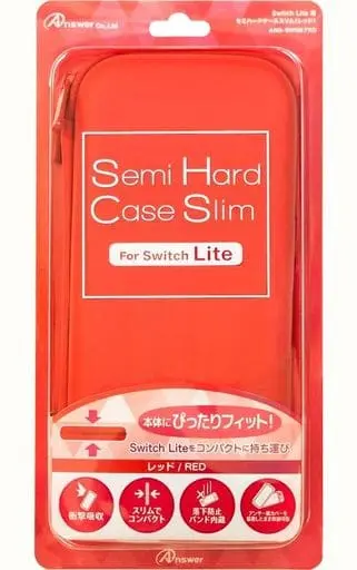 Nintendo Switch - Case - Video Game Accessories (セミハードケース スリム レッド (Switch Lite用))