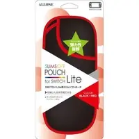 Nintendo Switch - Pouch - Video Game Accessories (スリムソフトポーチ ブラック×レッド (Swich Lite用))
