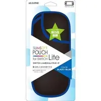 Nintendo Switch - Pouch - Video Game Accessories (スリムソフトポーチ ブラック×ブルー (Swich Lite用))