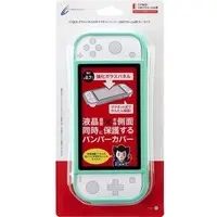 Nintendo Switch - Video Game Accessories (ガラスパネル付きマグネットバンパー ターコイズ (Switch Lite用))