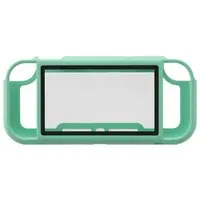 Nintendo Switch - Video Game Accessories (ガラスパネル付きマグネットバンパー ターコイズ (Switch Lite用))