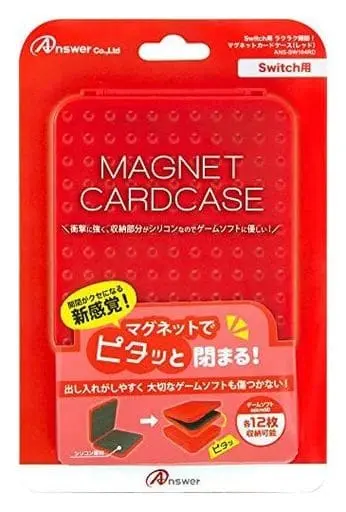 Nintendo Switch - Case - Video Game Accessories (ラクラク開閉 マグネットカードケース レッド (Switch用))