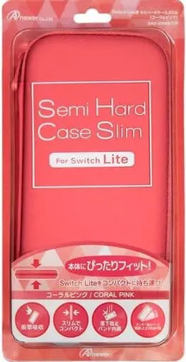 Nintendo Switch - Case - Video Game Accessories (セミハードケース スリム コーラルピンク (Switch Lite用))