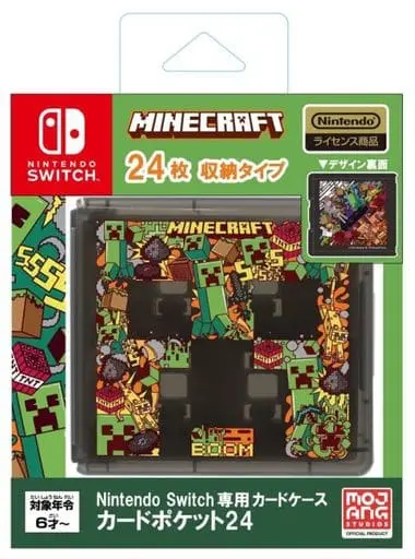 Nintendo Switch - Card Pocket 24 - Case - Video Game Accessories - MINECRAFT