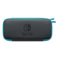 Nintendo Switch - Case - Video Game Accessories (ニンテンドーストア限定 Nintendo Switchキャリングケース ネオンブルー(状態：画面保護シート欠品))