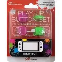 Nintendo Switch - Video Game Accessories (ジョイコン用プレイアップボタンセット グリーン＆ピンク)