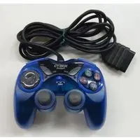 PlayStation 2 - Game Controller - Video Game Accessories (CYBER アナログ連射コントローラ (クリアブルー))