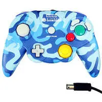 NINTENDO GAMECUBE - Game Controller - Video Game Accessories (ホリパッドキューブ(迷彩ブルー))