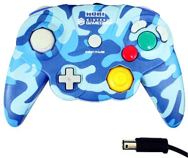 NINTENDO GAMECUBE - Game Controller - Video Game Accessories (ホリパッドキューブ(迷彩ブルー))