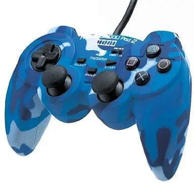 PlayStation 2 - Game Controller - Video Game Accessories (PlayStation2 専用アナログ振動パッド2 迷彩ブルー)