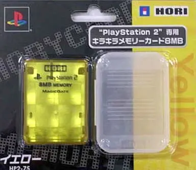 PlayStation 2 - Memory Card - Video Game Accessories (PlayStation2 専用キラキラメモリーカード(8MB) イエロー)