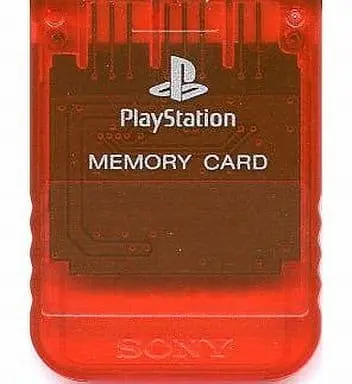 PlayStation - Memory Card - Video Game Accessories (メモリーカード(シースルーレッド))