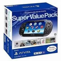 PlayStation Vita - Video Game Console (PSVita本体 スーパーバリューパック クリスタル・ブラック 3G / Wi-Fiモデル[PCH-1000])