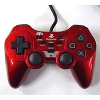 PlayStation 2 - Game Controller - Video Game Accessories (アナログ連射コントローラー極 赤)