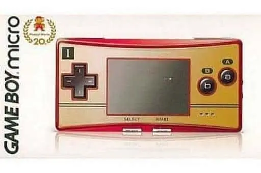 GAME BOY ADVANCE - GAME BOY micro (ゲームボーイミクロ本体 ファミコンバージョン(状態：フェイスプレート・ポーチ欠品、箱(内箱含む)状態難))