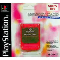 PlayStation - Memory Card - Video Game Accessories (メモリーカード(チェリー・レッド))
