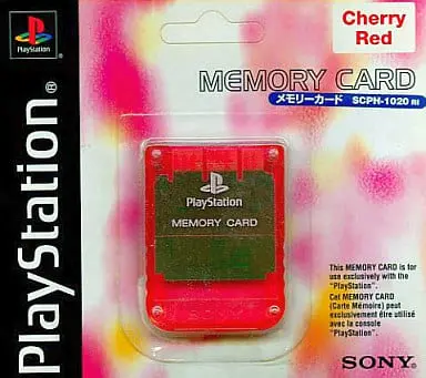 PlayStation - Memory Card - Video Game Accessories (メモリーカード(チェリー・レッド))