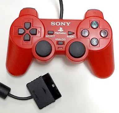 PlayStation 2 - Game Controller - Video Game Accessories (アナログコントローラ(DUALSHOCK 2) シナバー・レッド)