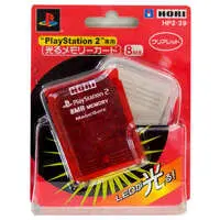 PlayStation 2 - Memory Card - Video Game Accessories (Playstation2専用 光るメモリーカード(8MB) クリアレッド)