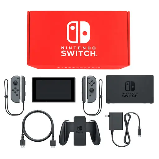 Nintendo Switch - Video Game Console (Nintendo Switch本体 カラーカスタマイズ [2019年8月モデル]/Joy-Con(L/R)グレー/Joy-Conストラップ：ブラック)