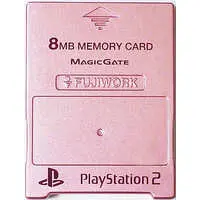 PlayStation 2 - Video Game Accessories - Memory Card (PlayStation2 専用MEMORY CARD(8MB) FUJIWORKメタリックピンク)