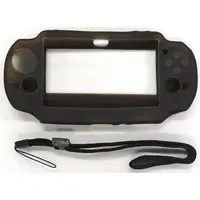 PlayStation Vita - Video Game Accessories (プロテクトカバー＆シート スターターセットV ソフトタイプ：ブラック(状態：クリーニングクロス欠品))