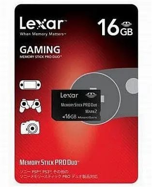 PlayStation Portable - Video Game Accessories - Memory Stick (GAMING メモリースティックPROデュオ 16GB(Lexar))