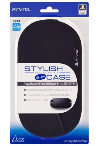 PlayStation Vita - Video Game Accessories - Pouch (スタイリッシュ スリムポーチ ブラック (PSV2000用))