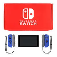 Nintendo Switch - Video Game Console - Joy-Con (Nintendo Switch本体 カラーカスタマイズ [2019年8月モデル]/Joy-Con(L/R)ブルー/Joy-Conストラップ：グレー(状態：セーフティガイド欠品))