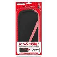 Nintendo Switch - Pouch - Video Game Accessories (スリムソフトポーチ ブラックコーラル (Switch Lite用))