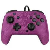 Nintendo Switch - Game Controller - Video Game Accessories (PDP Nintendo Switch Faceoff Deluxe+ Wired Audio Controller(Purple Camo)[500-134-NA-CM05])