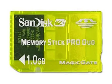 PlayStation Portable - Video Game Accessories - Memory Stick (SanDisk製 メモリースティックPro Duo 1GB [イエロー])